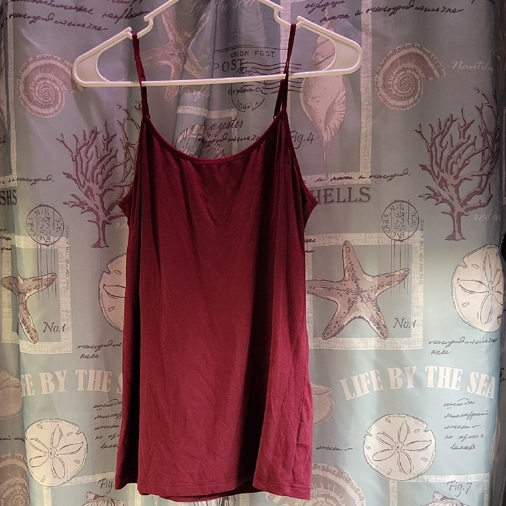 Medium/Large Maroon Red Camisole Top W/ Adjustable Spahgetti Straps
